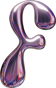 Pressed Molten Metallic Letter F