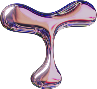 Pressed Molten Metallic Letter T